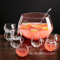 Punch Bowl Set Clear Glass Pumpkin Punch Set